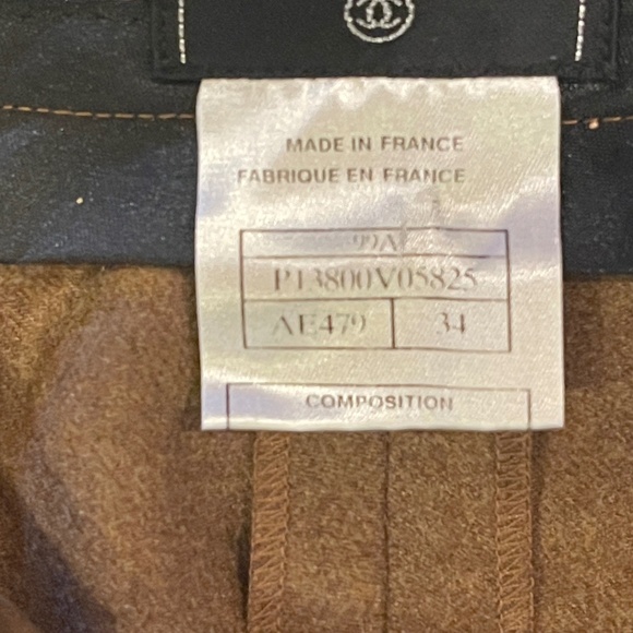 Chanel Light Brown High Waist Heather Straight Leg Pants. Size 34 - Picture 4 of 14
